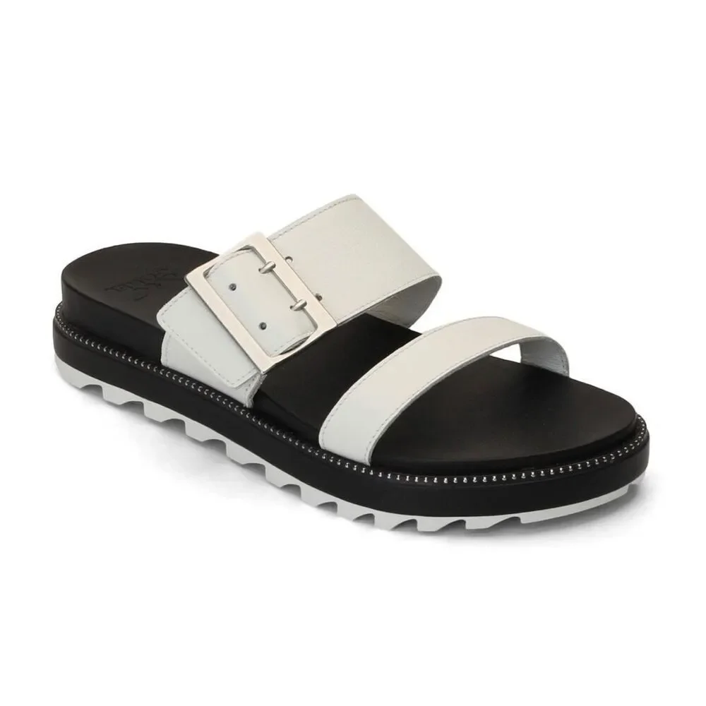 Sorel Roaming Buckle Slide Sandal White 8.5